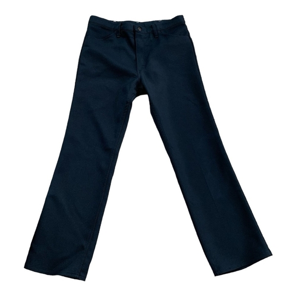 Vintage Wrangler Navy Blue Pants Classic Fit Straight Leg Stretch Men's Pants - Picture 1 of 5
